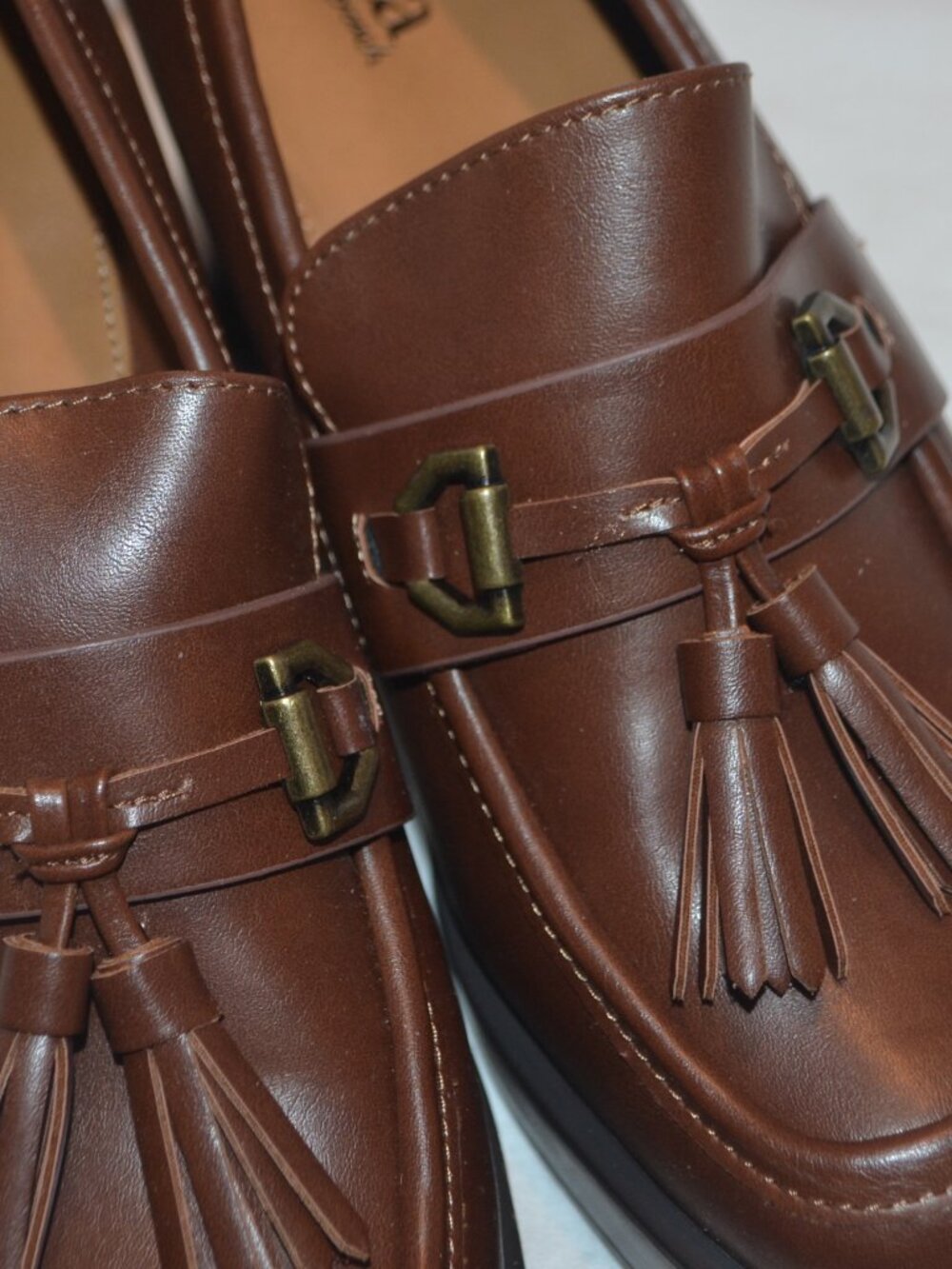 Ladies Loafers Hazen Brown Size 9 NWOT Chunky Platform - Picture 4 of 7